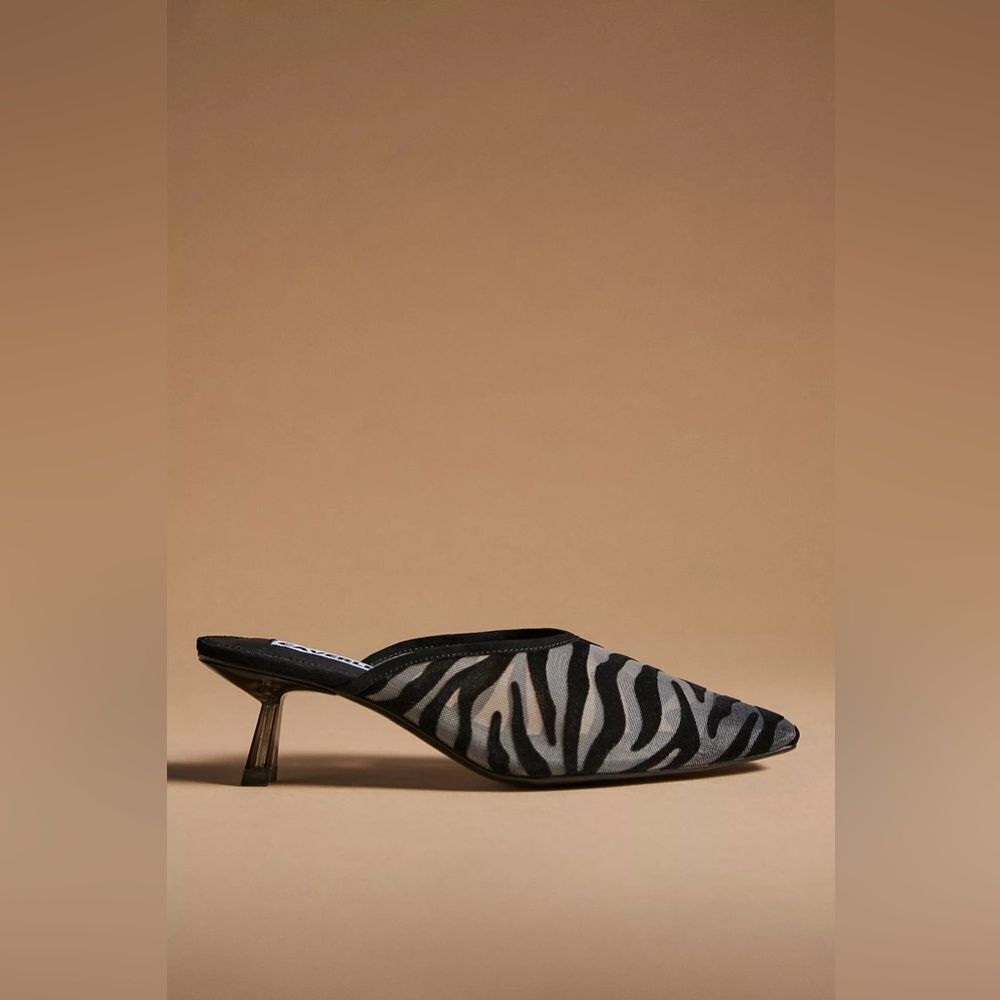 NEW Anthropologie CAVERLEY SAFARI KITTEN HEEL MULES - Picture 2 of 9